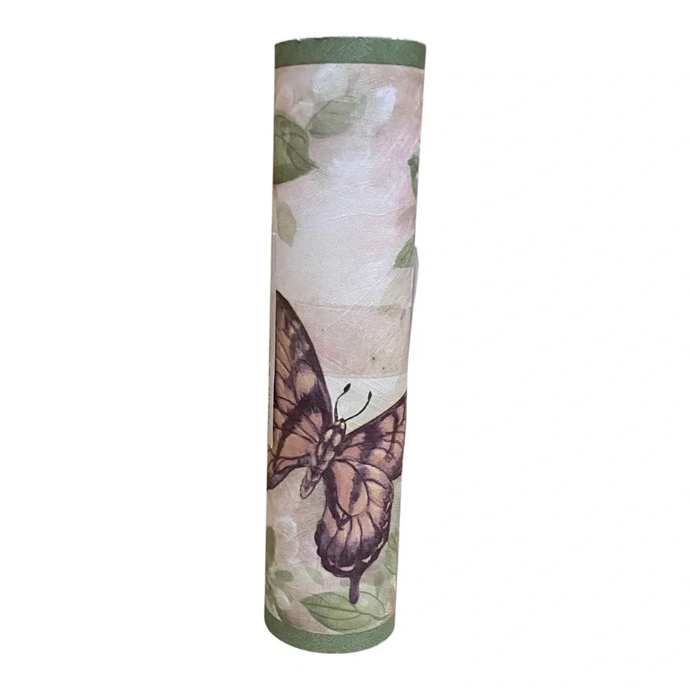 Brewster Wallcovering Co. Vintage Butterfly And Floral Wallpaper Vinyl Border